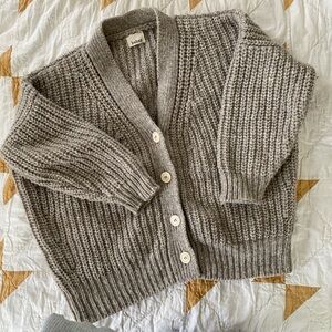 Babaa No. 19 Wool Cardigan in Mist